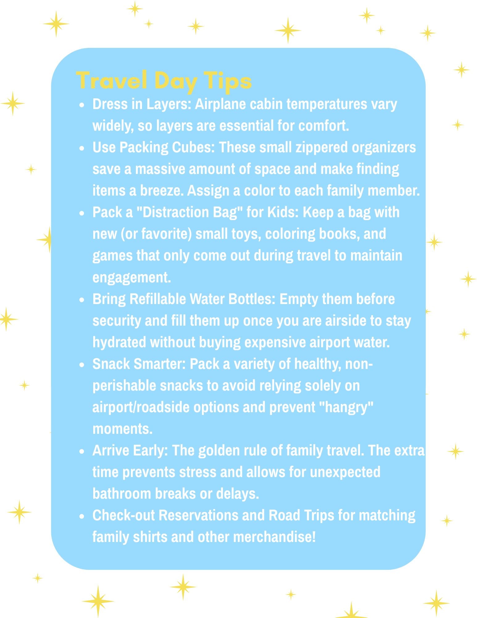 Disney Travel Helpful Hints