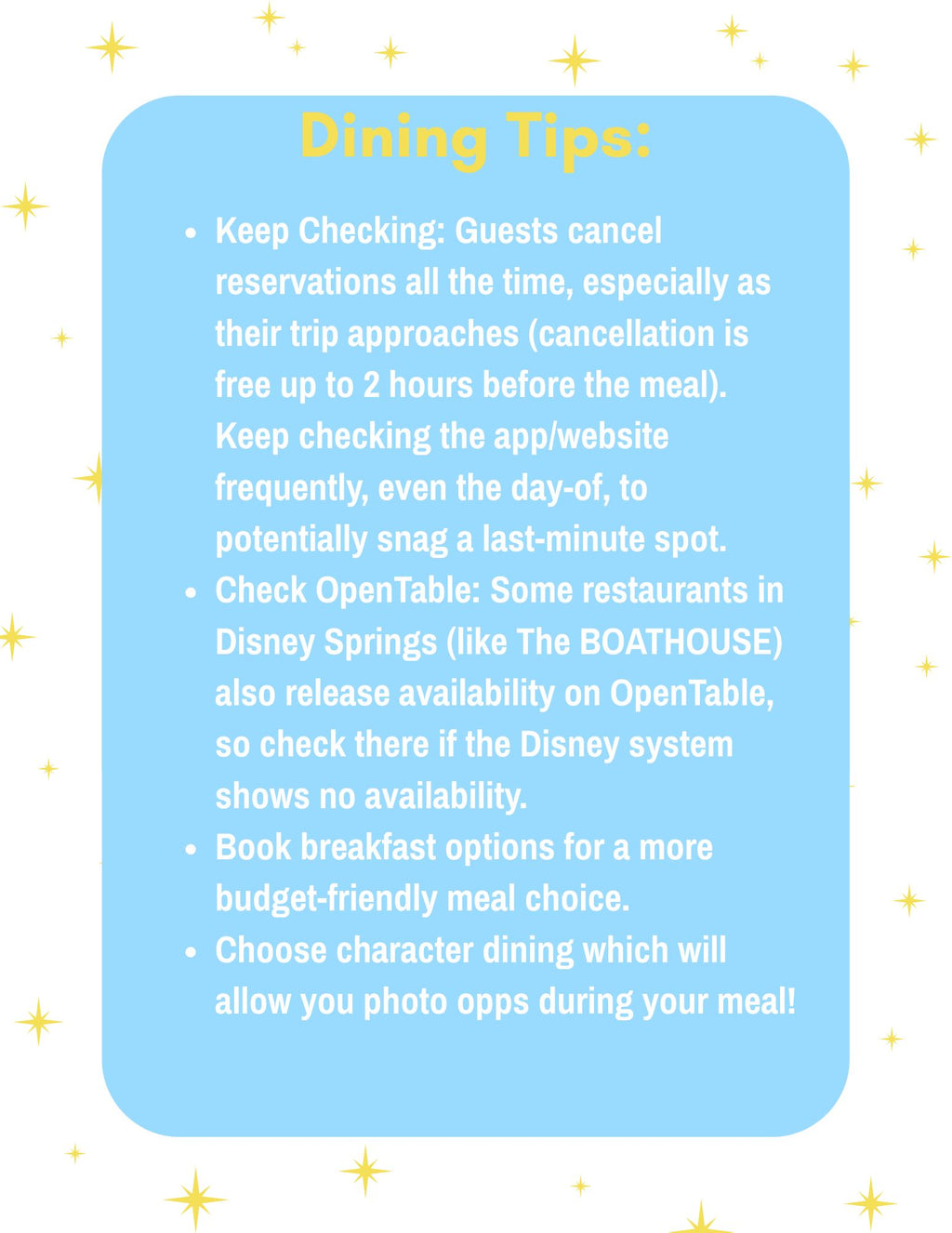 Disney Travel Helpful Hints