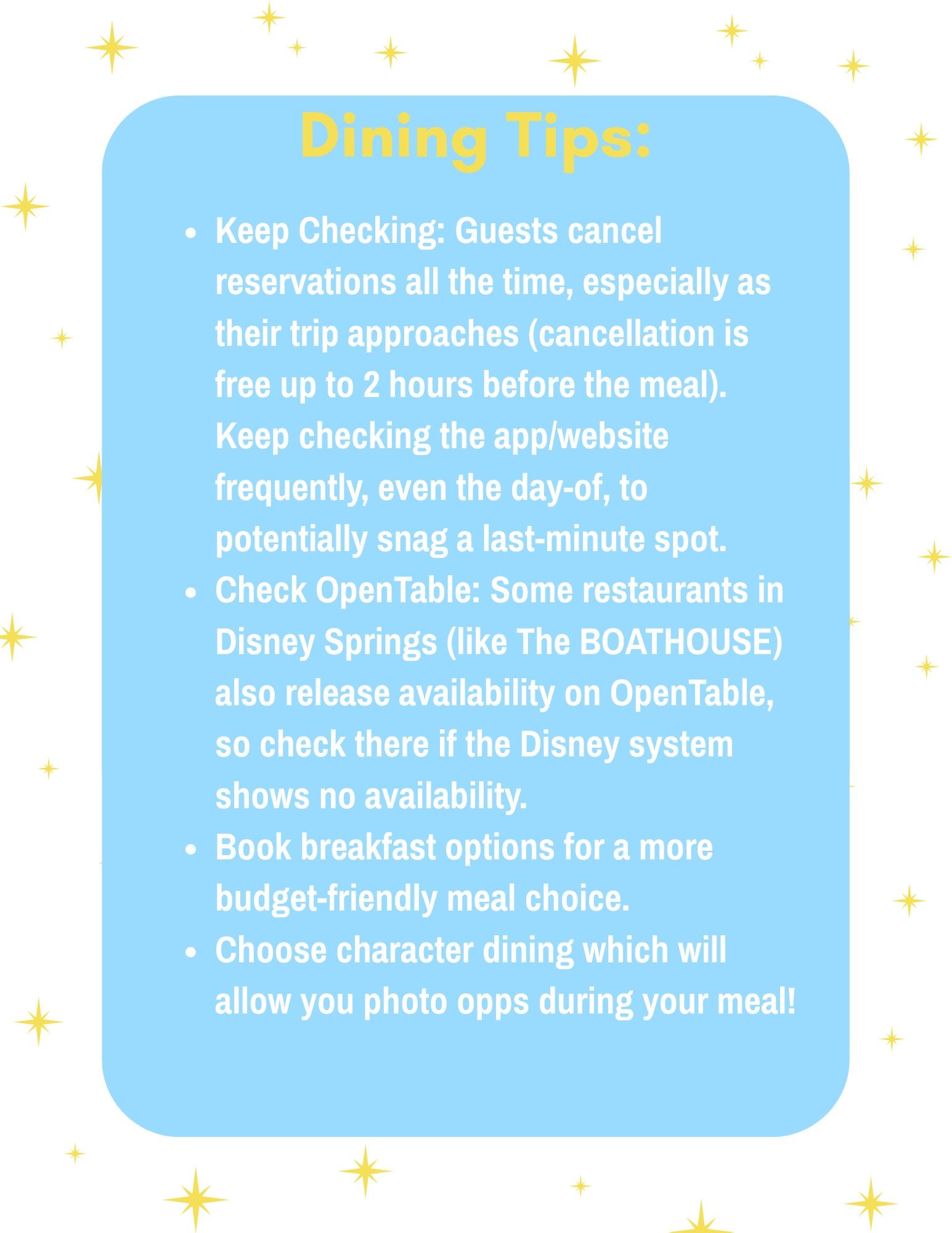 Disney Travel Helpful Hints