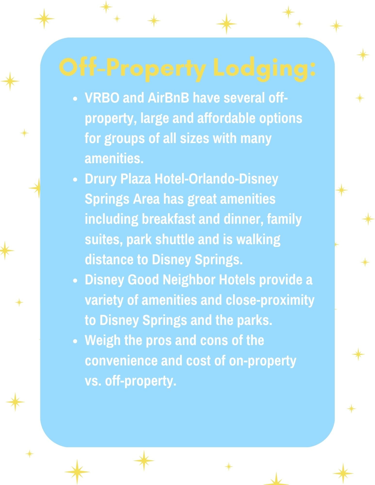 Disney Travel Helpful Hints