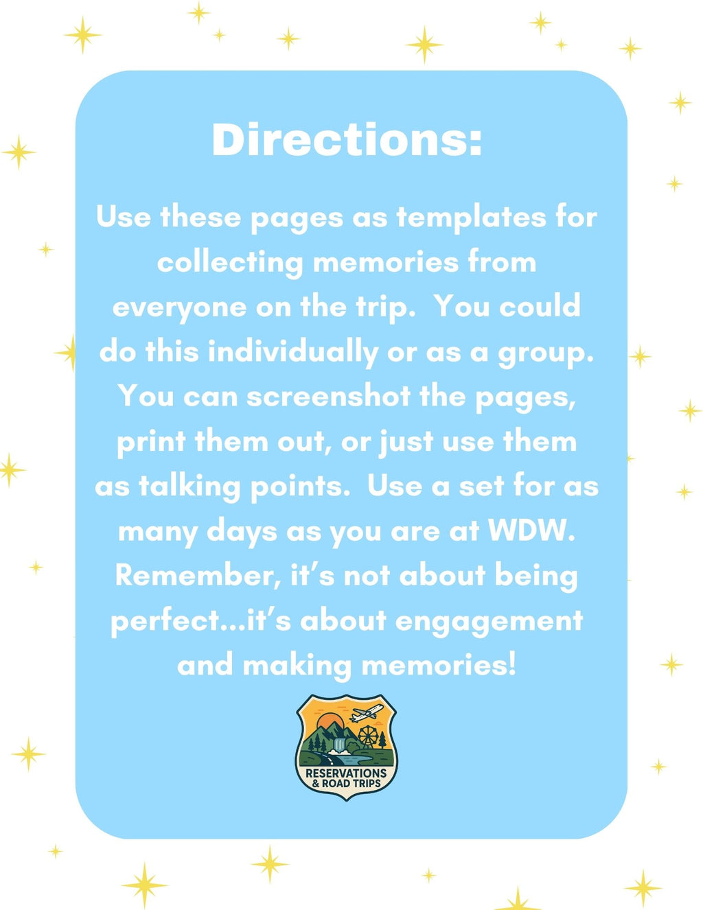 Disney Travel Journal