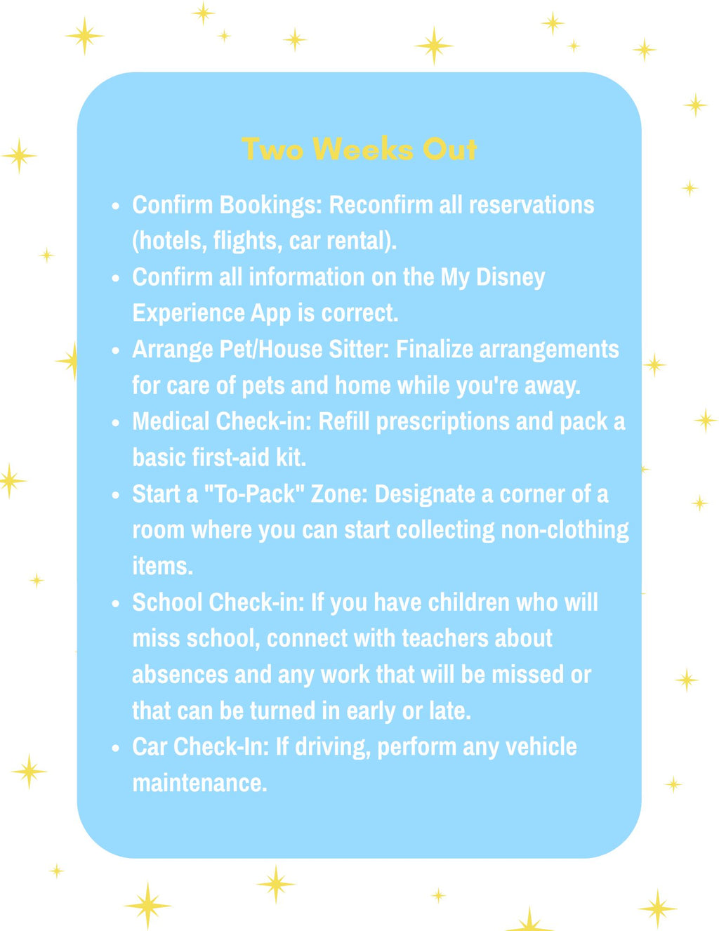 Disney Travel Helpful Hints
