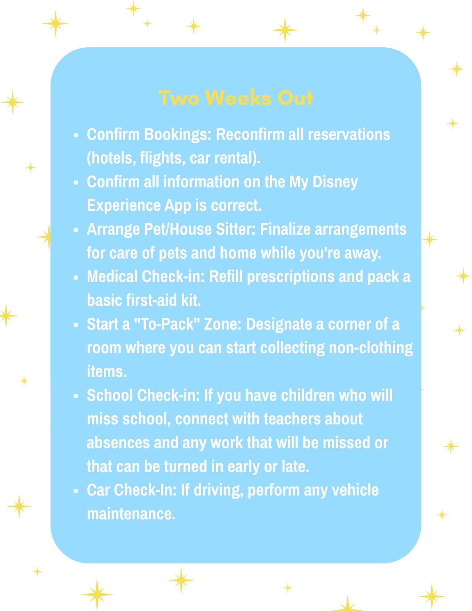 Disney Travel Helpful Hints