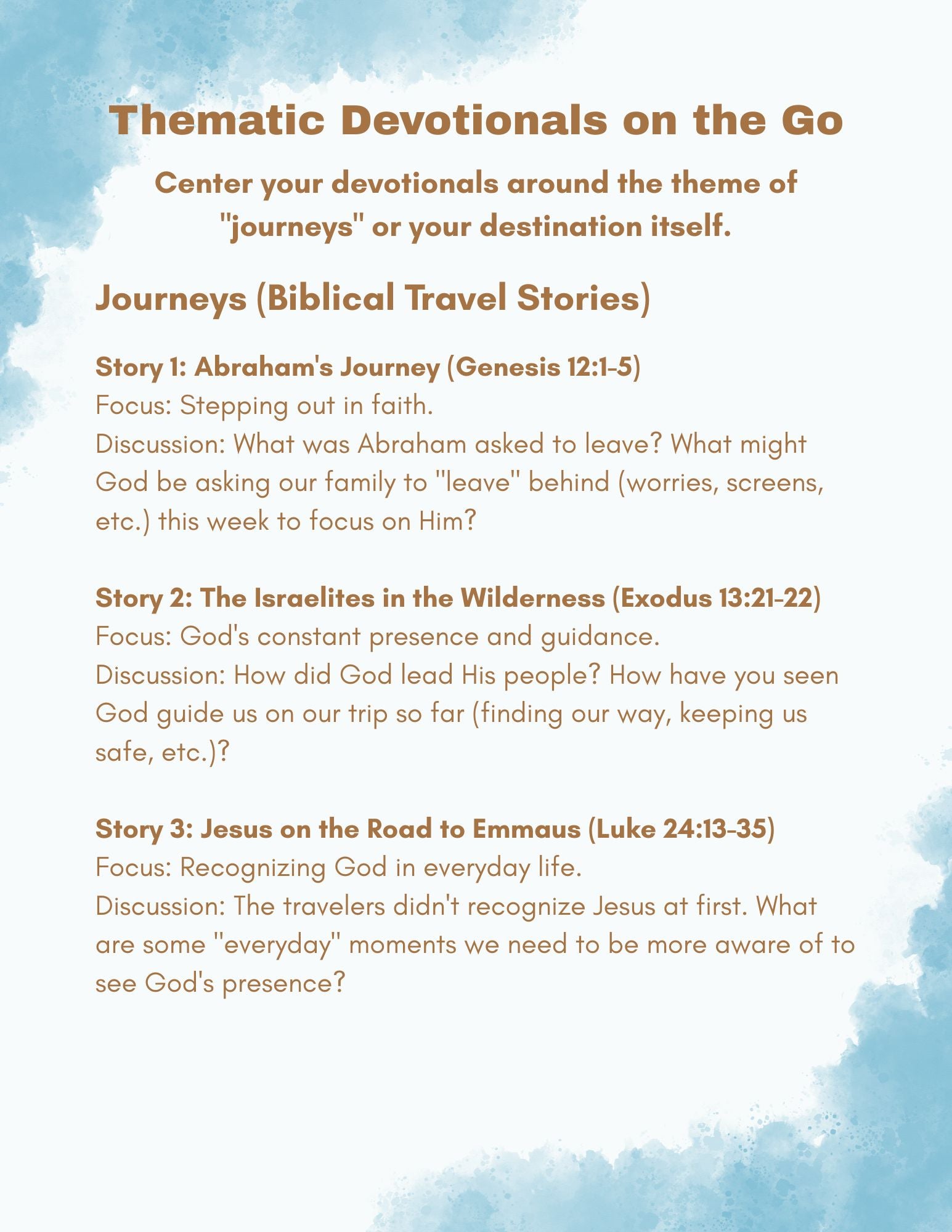 Travel Devotionals