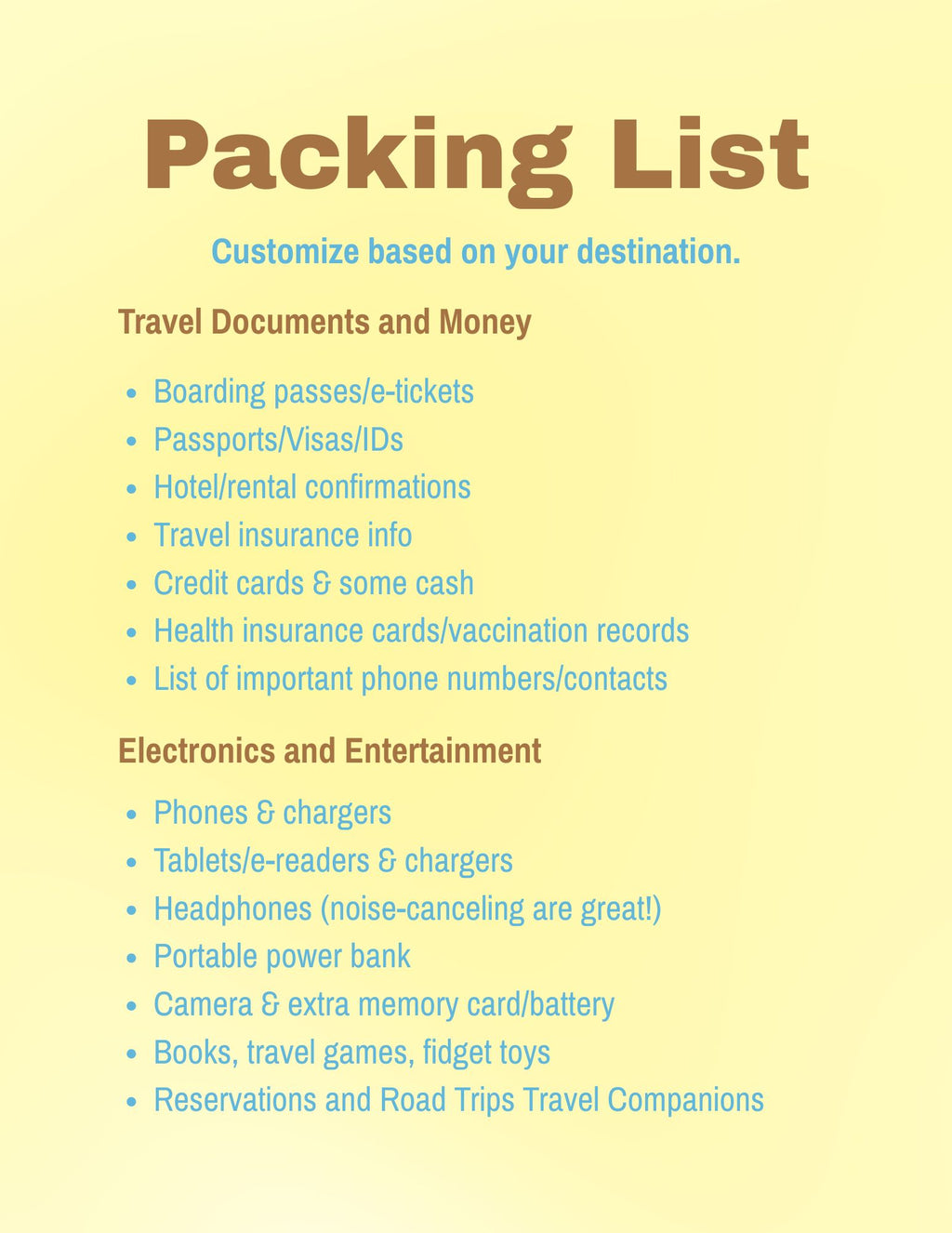 Travel Helpful Hints Guide