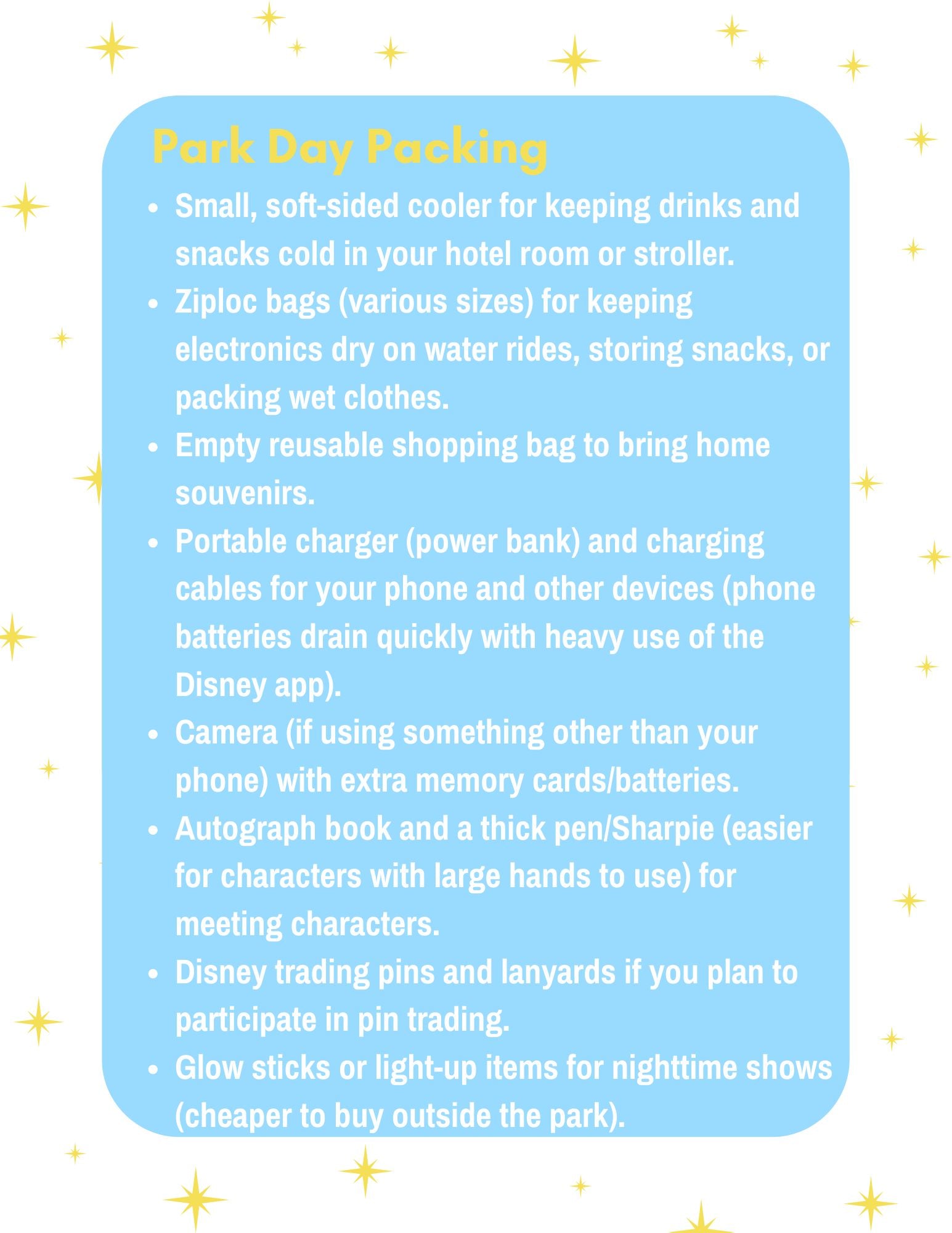 Disney Travel Helpful Hints